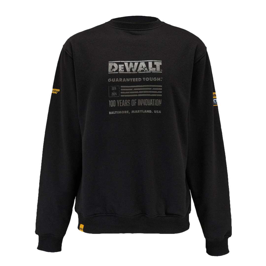 DEWALT 100 Year Men's Graphic Sweatshirt, Black, Front View