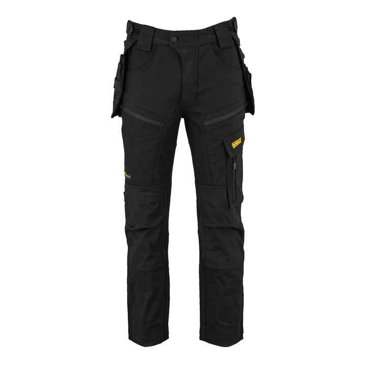 DEWALT Columbus Men's Pro-Stretch, Zip Off Holster Pocket, Ultimate Work Trousers, Black, Front View