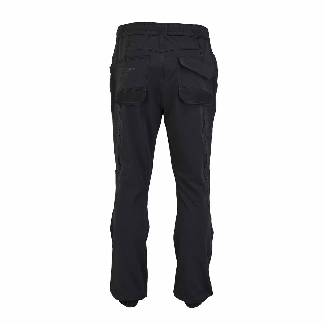 DEWALT Ellsworth Men's Water Resistant, Stretch, Tapered Fit, Technical Work Jogger Grey Rear View