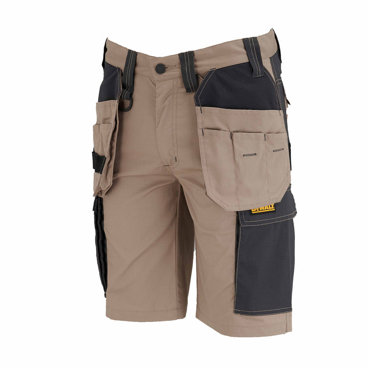 DEWALT High Point Pro-Stretch Slim Fit Holster Pocket Shorts Stone 3/4 View